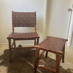 Leather Chairs and Stools