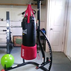 Everlast Omnistrike Kicking Punching Heavy Bag and Stand