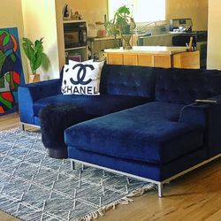 Luxury Velvet Sectional – Custom Upholstered – Great for Airbnb or Home