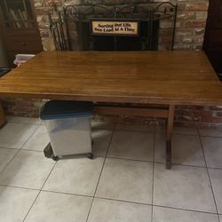 Solid Wood Butcher Block Dining Table