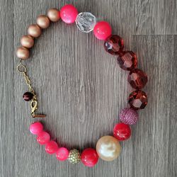 Kate Spade Pink Multi-color Oversized Big Necklace 