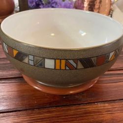 Discontinued Vintage Denby Stoneware Fruit Bowl from the Marrakesh Collection