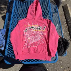 Sp5der P*NK Hoodie Pink