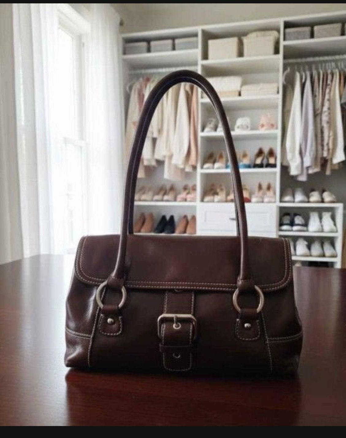 Giani Bernini Brown Leather Purse Handbag Like New