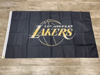 Los Angeles Lakers flag 3’ x 5’ with holes for flagpole