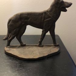 2 German Shepard Vintage Iron Door Stop