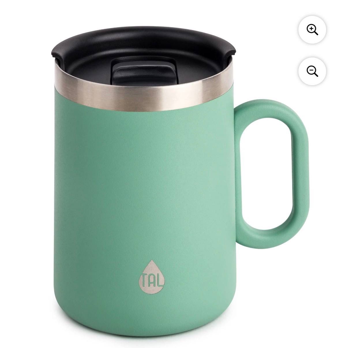 TAL Stainless Steel Brew Coffee Mug 15 fl oz, Sage