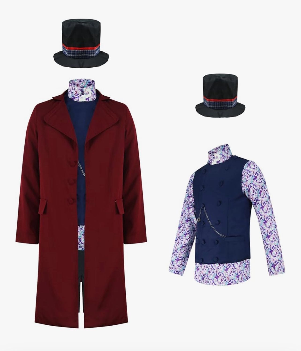 2XL Adult Willy Costume Chocolate Man Deluxe Full Suit with Printed Scarf Halloween Party Dress Up Outfit