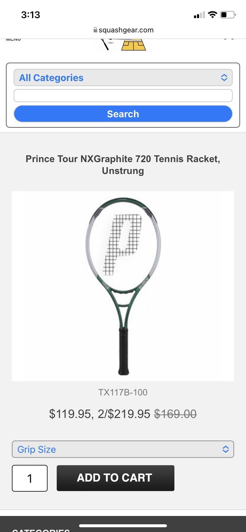 Prince Tour Tennis Racket