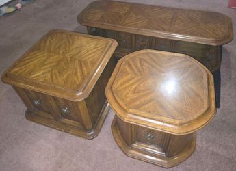 1970s solid wood furniture set