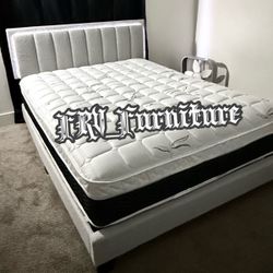 NEW QUEEN BED FRAME WITH MATTRESS 