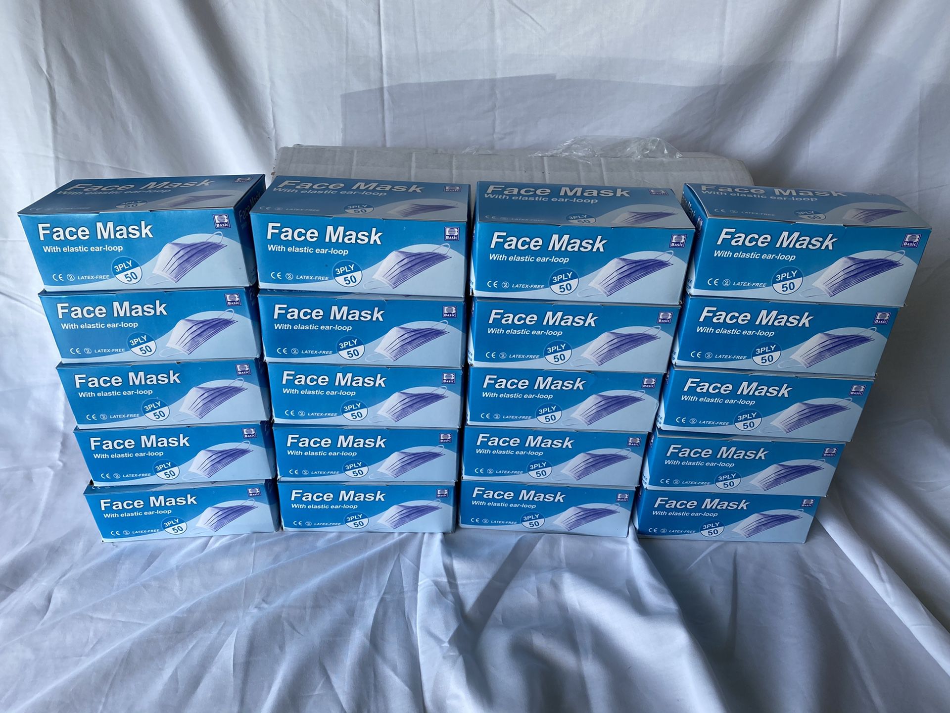 1000 PCS (20 Boxes) Medical Surgical Procedure Grade 3-Ply Masks