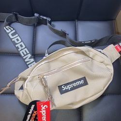 Supreme Waist Bag Fanny Pack Crossbody Tan And White Cordura