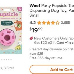 Pupsicle dog feed toy