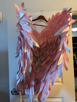Large Pink Angel Wings Costume Prop