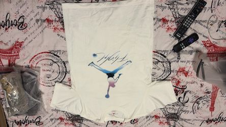 White Graphic T-Shirt with Figure Print