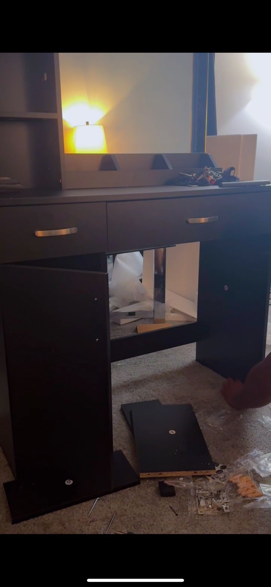 Wide Vanity Set (Black) 