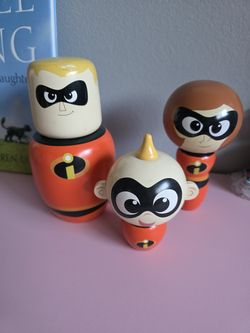 Disney Pixar wooden figures