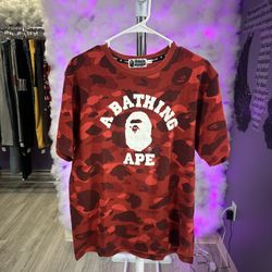 Bape Tee Red Camo 