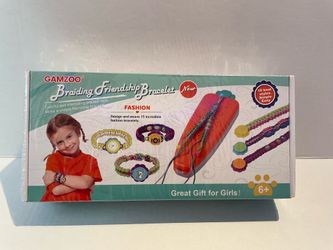 Braiding friendship bracelet making set.  (AR)