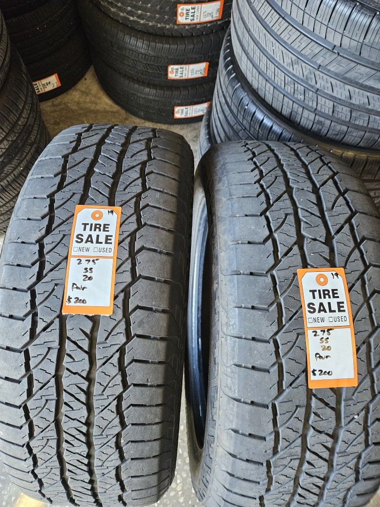 275/55/20 Hankook Tires (2) for Sale in Clearwater, FL OfferUp
