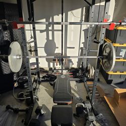 Squat Rack With Pull Up Bar And Pulley Cables