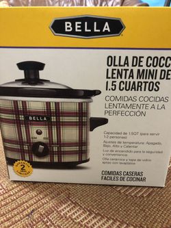 Bella 1.5 quart slow cooker -New
