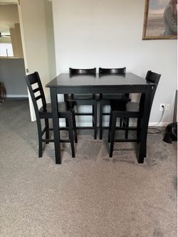 High top table and chairs