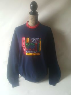 Teachers do it all women's embroidered sweatshirt