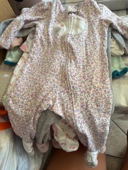Baby Girl Zip-Up Footed Sleeper
