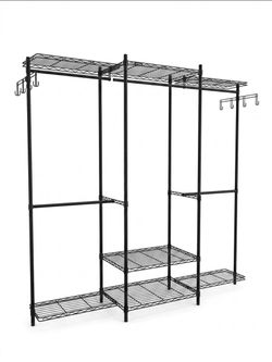 Five adjustable closet rack