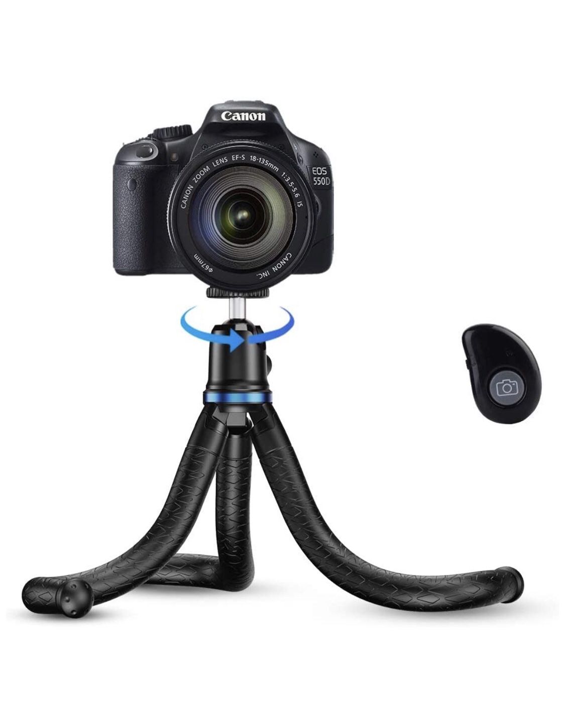 Apexel Phone Tripod, Flexible Tripod with Wireless Remote Shutter, Compatible with iPhone/Android Samsung, Mini Tripod Stand Holder for Camera GoPro/