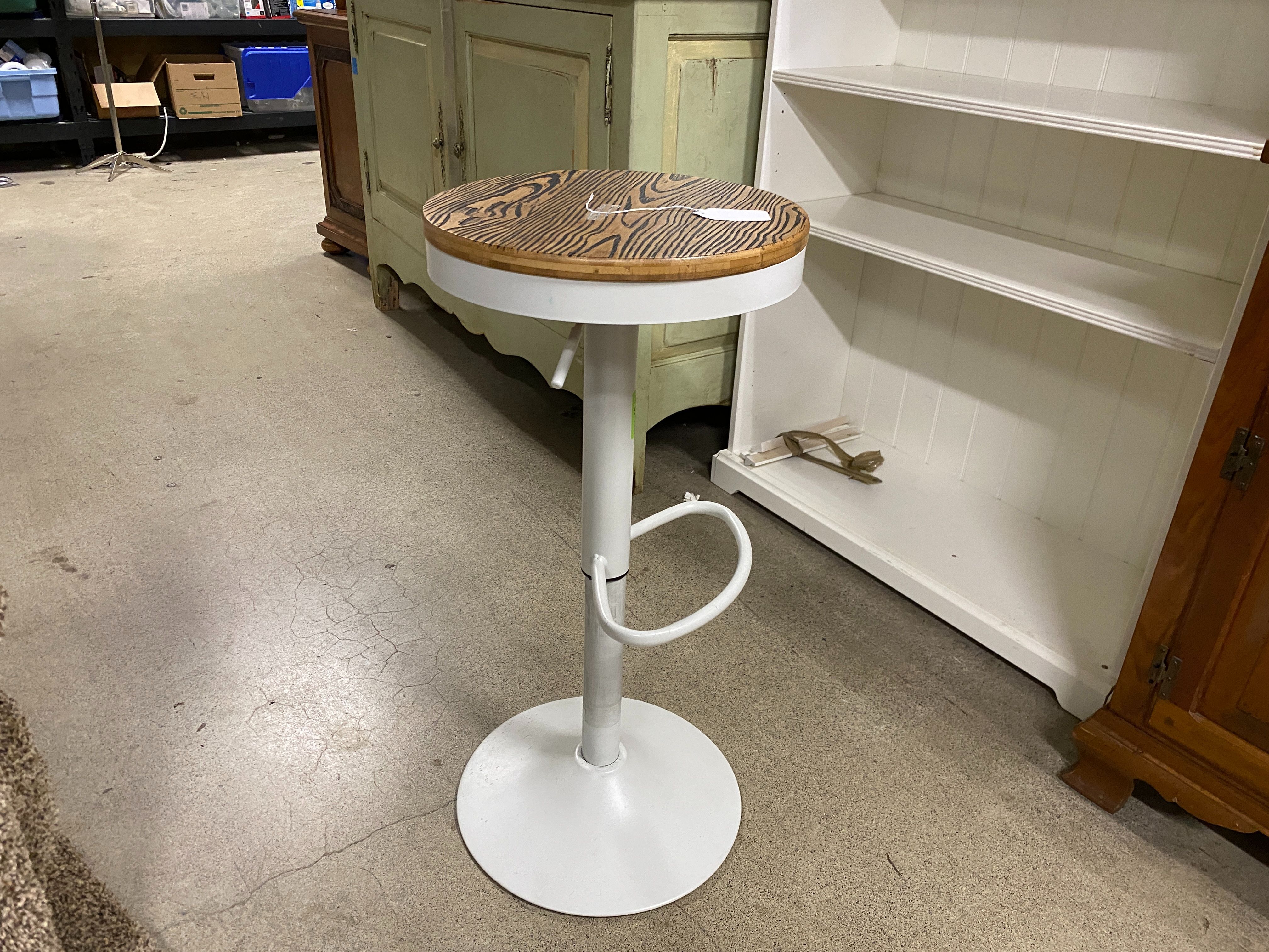 Burnt Wood and White Metal Bar Stool for Sale in Bellevue, WA OfferUp