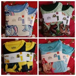 DISNEY STITCH, PRINCESS,  JURASSIC WORLD OR POKÉMON KIDS PIJAMAS  👉$15 EACH 👉PLEASE CHECK PICTURES  FOR  SIZES AVAILABLE 