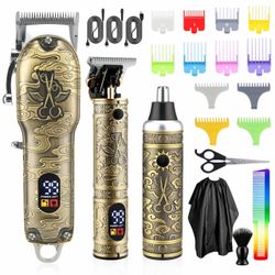 New Amuliss Professional Cordless Hair Clippers & Trimmer Set