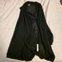 Forever 21 Black Light Weight Button Down Blouse (Size: S)