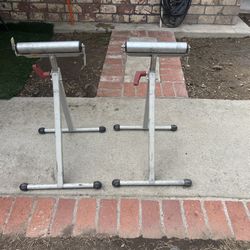 Two Single Roller Work Support Stand, Roller Support Stand adjustable