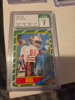 Jerry rice rookie psa graded 7