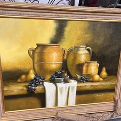Extra Large Framed Still Life Painting
