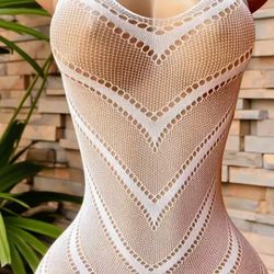 2 PK One Piece Pool/Beach Dress White XL