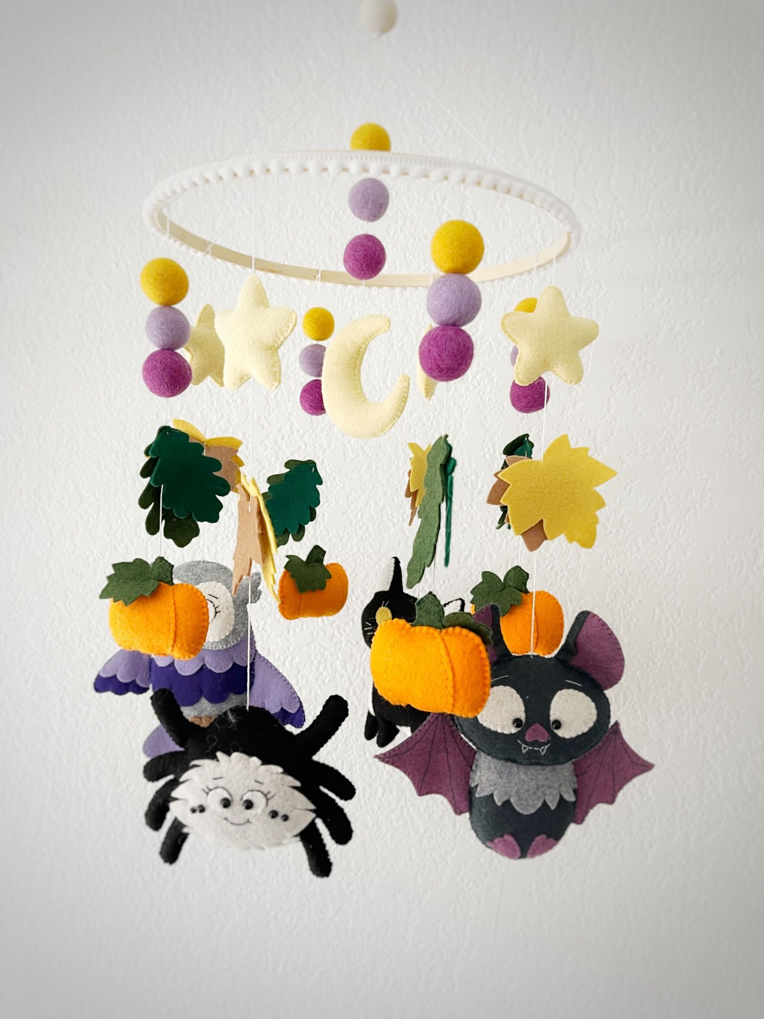 Handmade felt crib mobile  A wonderful gift for a baby