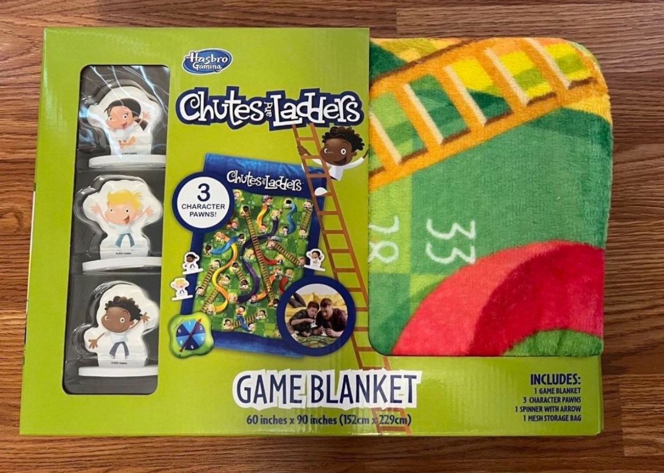 Hasbro gaming chutes and ladders super soft Board game blanket toy