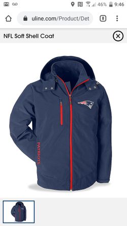 nfl soft shell coat. patriots xl