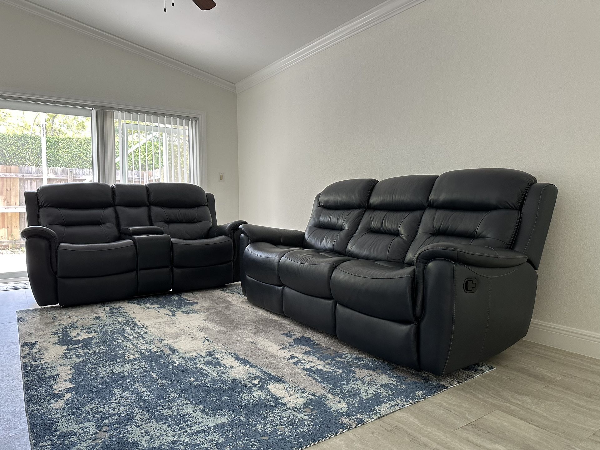 New Leather 3 Seater Plus Love Seat Couch