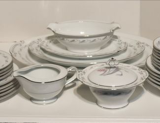 Elaine By Japan China Service For Four Plus Serving Pieces, 38 Pieces