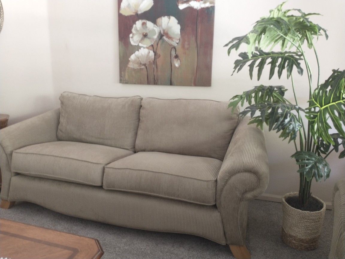 Like New Chenille Sofa, Loveseat and Chair Furniture