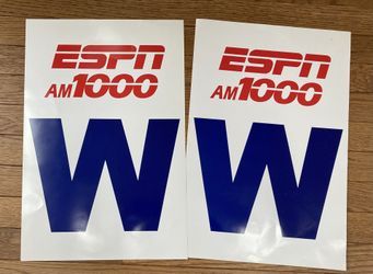 Chicago Cubs W Poster. Measures 12’x18’.  Playoffs !