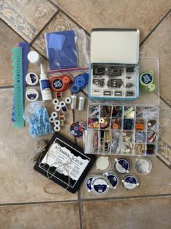 Scrapbooking Supplies: Tools, Buttons, Embossing, Stamps, Stickers, Ribbon