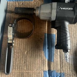 Husky Impact/ oil filter band/ tire pressure gauge