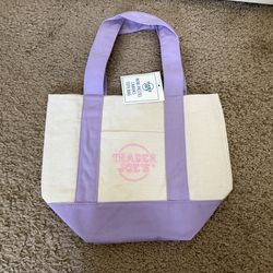 Traders Joe Mini Reusable Purple tote bag